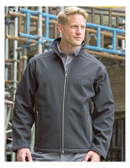 RES-R455M-Mens Treble Stitch Softshell Jacket 2
